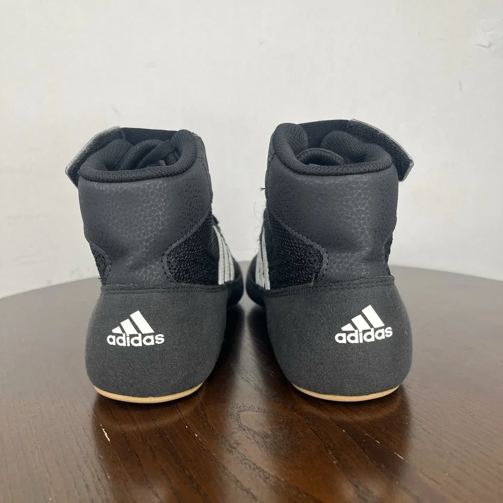 Adidas HVC 2 Shoes Men's 6 Black Wrestling Boxing Athletic Gum‎ Sole Sneakers